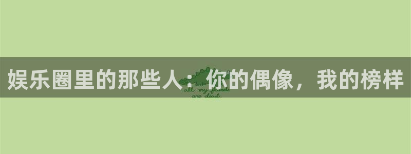 豪门国际所有网站：娱乐圈里的那些人：你的偶像，我的榜样
